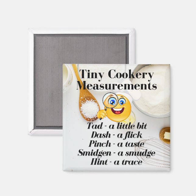 Mätmått för kvantitativ tativ tiny Cookery Measric Magnet (Front/Back)