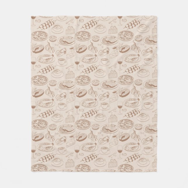 Matmönster 3 fleecefilt (Framsidan)