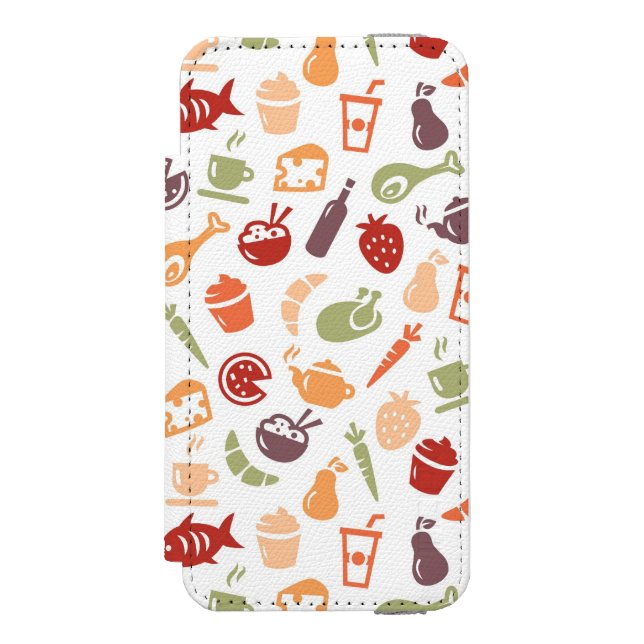 Matmönster 3 incipio iPhone wallet skal (Folio Framsidan)