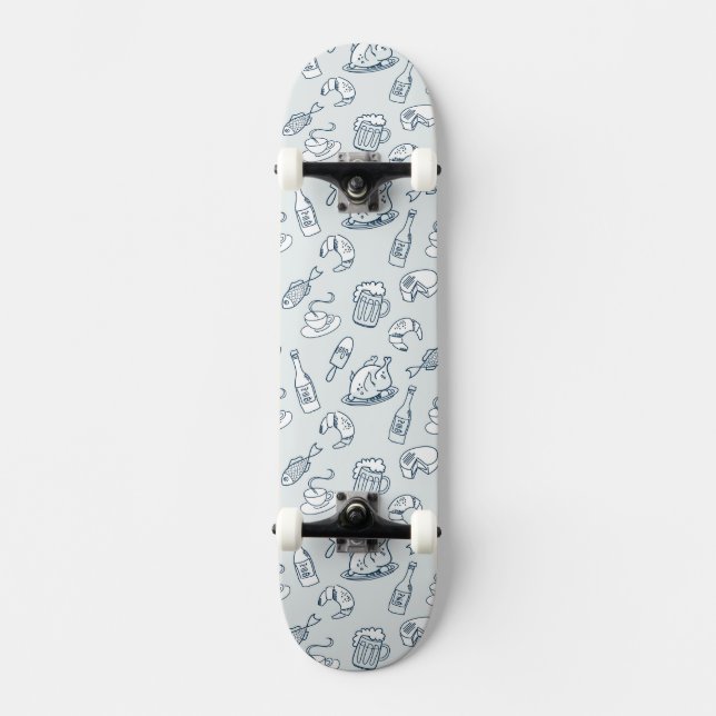 Matmönster Skateboard Bräda 19,5 Cm (Framsida)