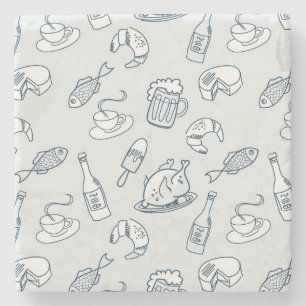 Matmönster Underlägg Sten