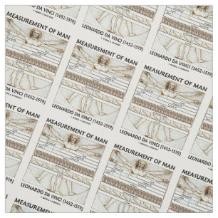 Mätning av den manVitruvian manen Da Vinci Tyg