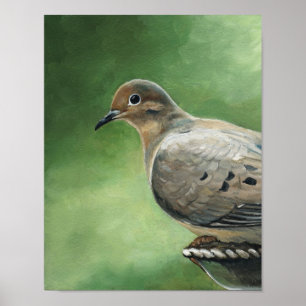 Matning av Dove Bird Art-utskrift Poster