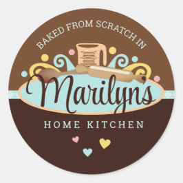 Mätning av kopp-redskap för bagerikonst runt klistermärke