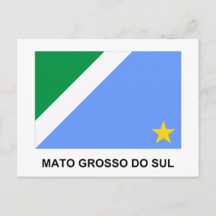 Mato Grosso do Sul, Brasilien Flagga Vykort