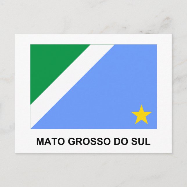 Mato Grosso do Sul, Brasilien Flagga Vykort (Framsida)
