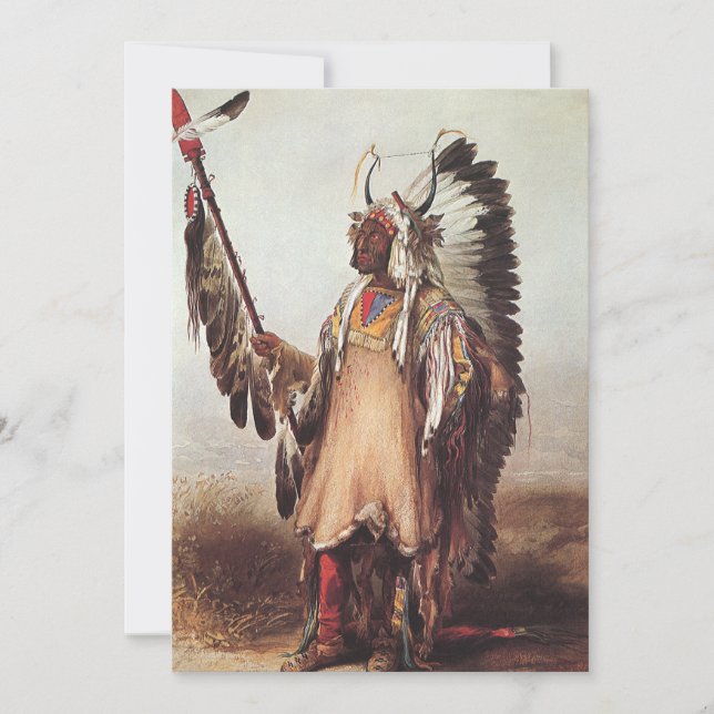 Mato-Tope, Mandan Chief Porträtt av Karl Bodmer (Framsida)