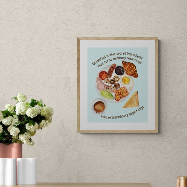 Matoffertmataffär för frukost älskare, kökskafett  poster (Breakfast)