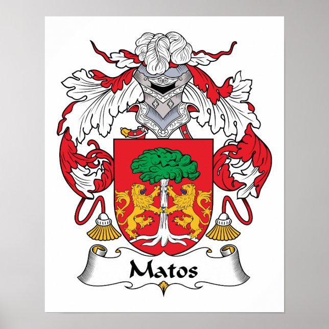 Matos Family Crest Poster (Framsidan)