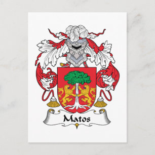 Matos Family Crest Vykort