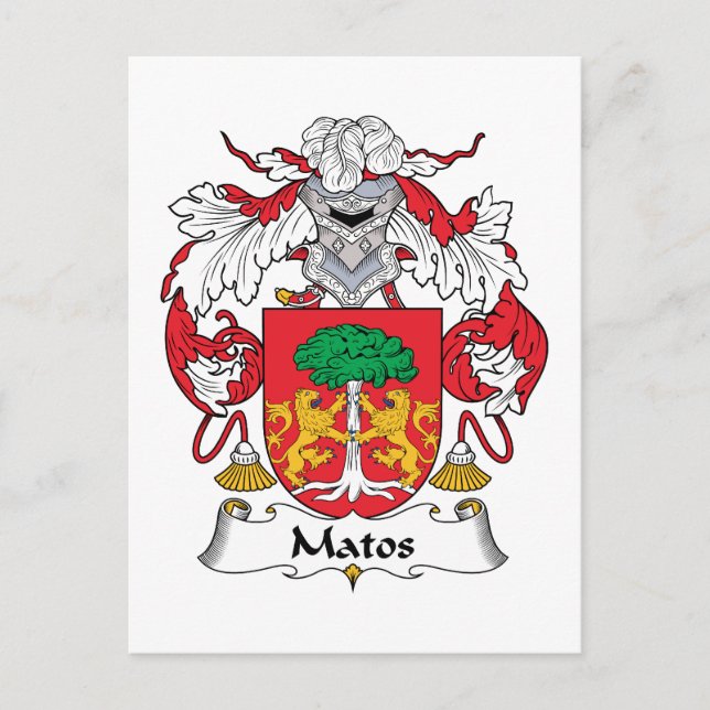 Matos Family Crest Vykort (Framsida)