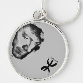 Matoub Lounès Rund Silverfärgad Nyckelring