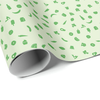 Matprat julmönster | Redigerbar färg Presentpapper