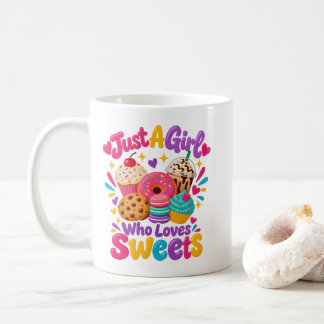 Matpratare Citat "Bara en tjej som älskar gods" Kaffemugg