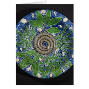 Maträtt Palissy Ware Hälsningskort