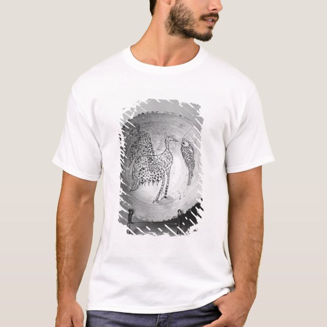 Maträtt som dekoreras med fåglar tee shirt (Framsida)