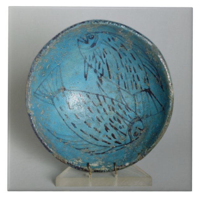 Maträtt som dekoreras med fisken (faience) kakelplatta (Framsidan)
