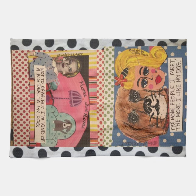 Maträtthandduk-hundar Kökshandduk (Horisontell)