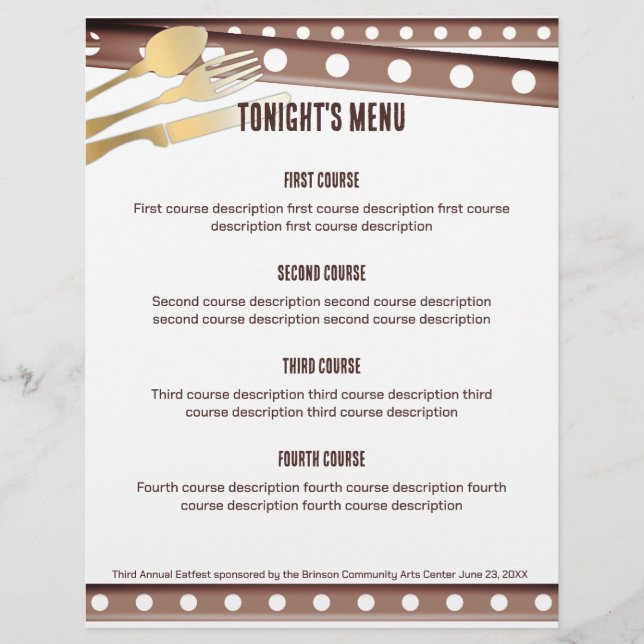 matrecept för matlagning av knivar med påsatt toma (Framsida)