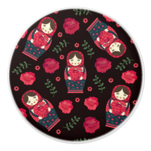 Matreshka mönster knopp