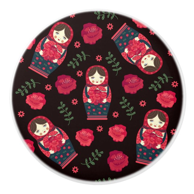 Matreshka mönster knopp (Framsidan)