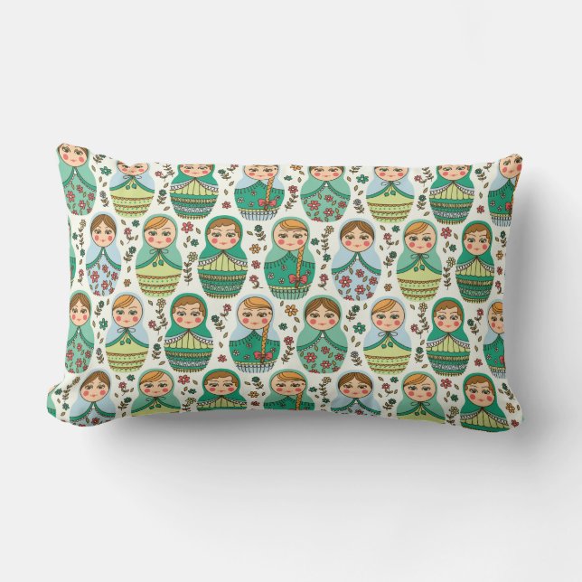 Matreshka Mönster Lumbar Pillow Lumbarkudde (Framsida)