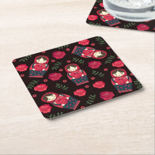 Matreshka Underlägg Papper Kvadrat