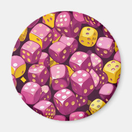 Matris av tumlingsdice Desk Mat Magnet