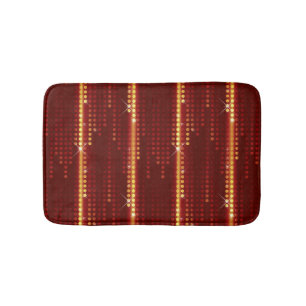 Matris för Burgundy Red Gult polka dots Badrumsmatta