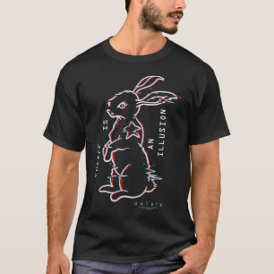 Matrisåtergivningar Vit kanin 3D-Logotyp T-Sh T Shirt