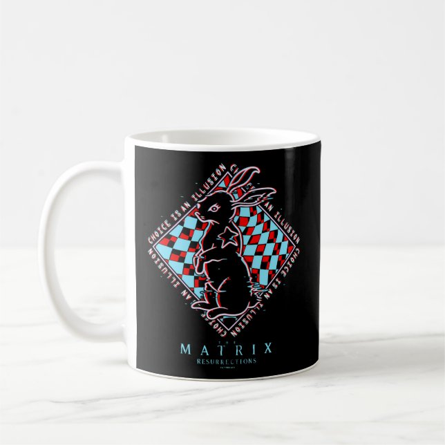 Matrisåtervändanden Vita kanin 3D uppåt Kaffemugg (Vänster)