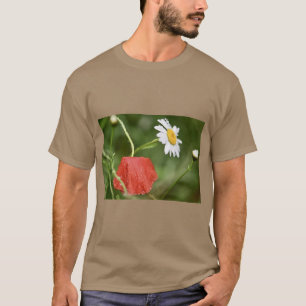Matrisdiagram för diskett och Daisy Blommigt T Shirt