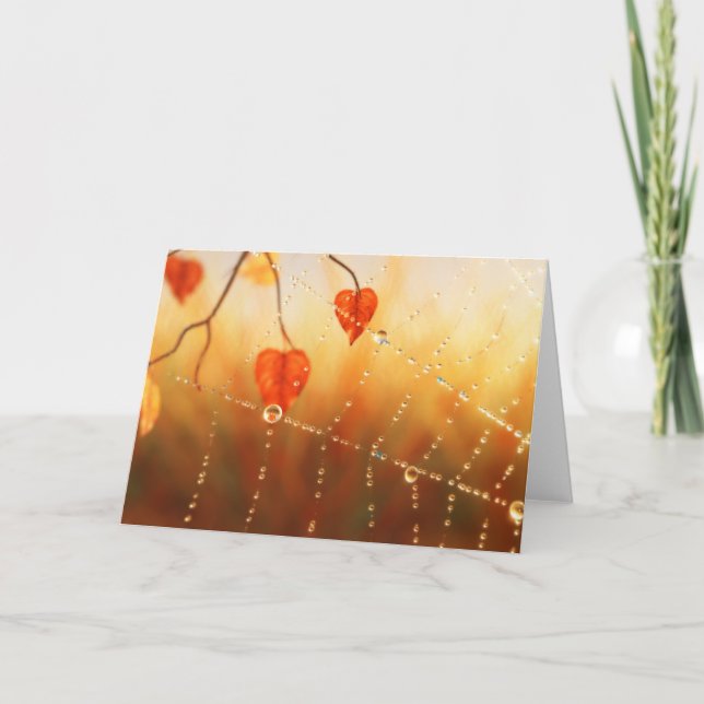 Matriser för ett höstmorgon-kort kort (Framsida)