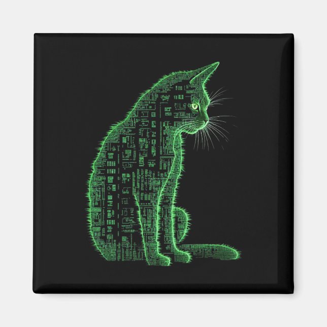 Matrix Cat Art Magnet (Framsidan)