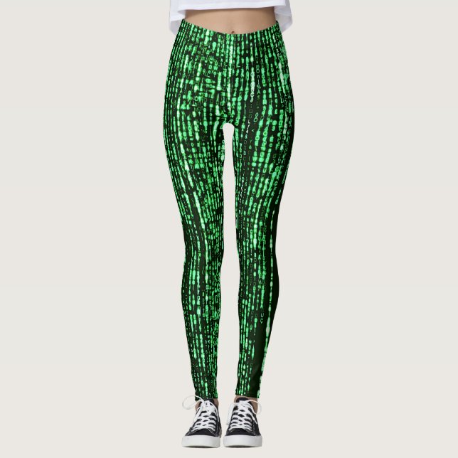 Matrix code Be a warrior againt the system  Leggings (Framsida)