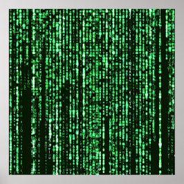 Matrix code Be a warrior againt the system  Poster