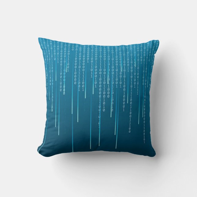 Matrix mönster i Blue Kudde (Framsida)