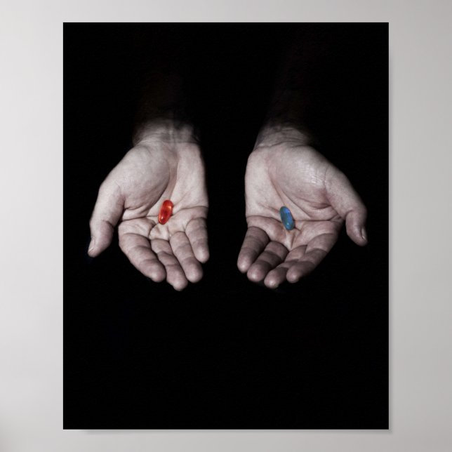 MATRIX RED PILL ELLER BLUE PILL POSTER (Framsidan)