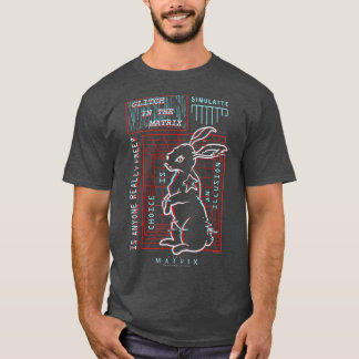 Matrix White Rabbit Glitch T Shirt