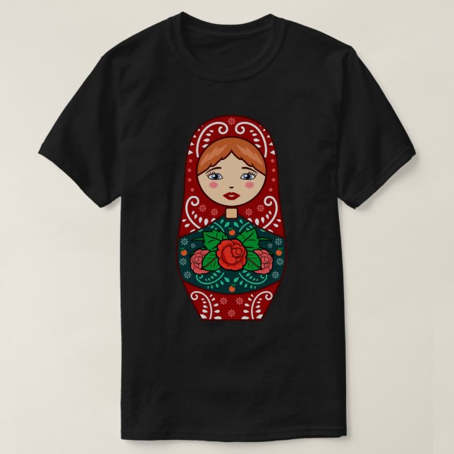 Matrjoschka Russian History Ntestdoll Paint T Shirt (Design framsida)