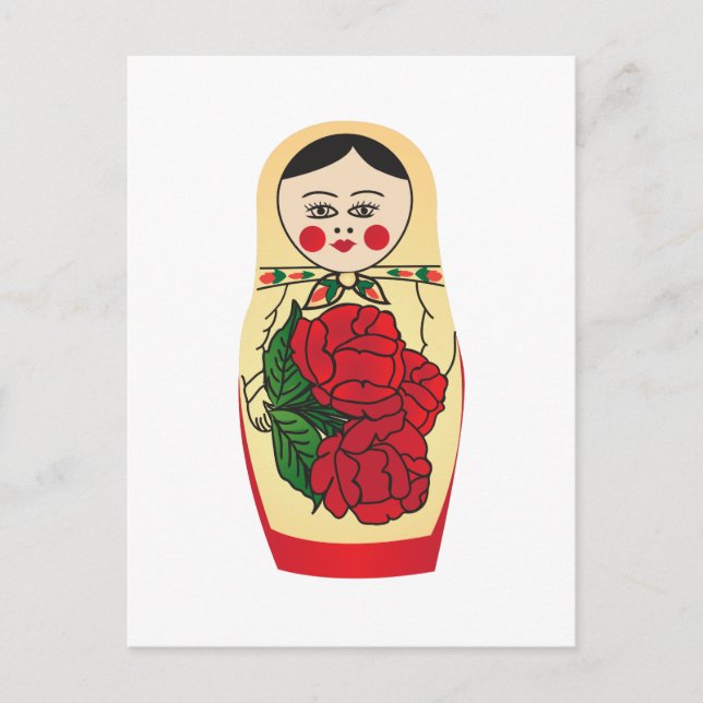 Matrjoška doll vykort (Framsida)