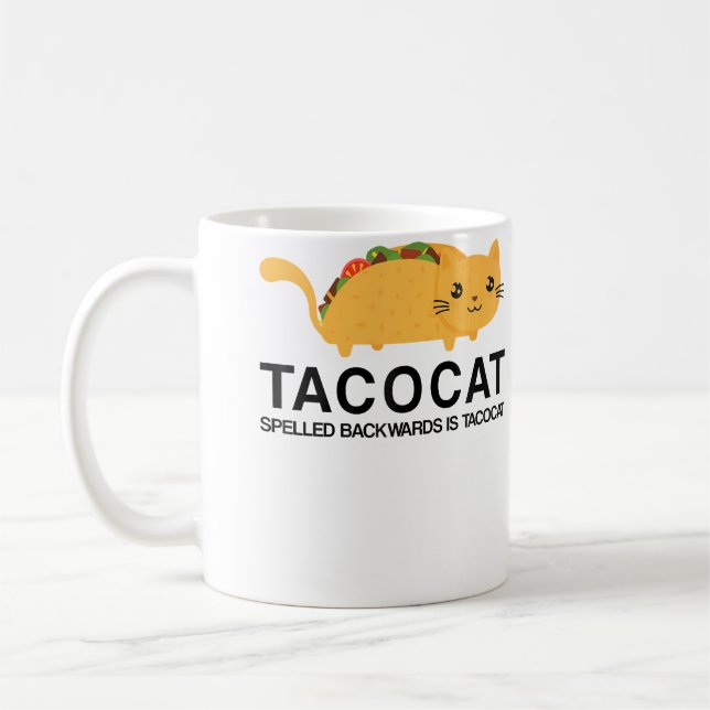 Matrolic Funny Tacocat Katt Taco Kaffemugg (Vänster)