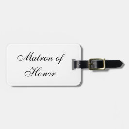 "Matron av heder" bagagemärkre Bagagebricka