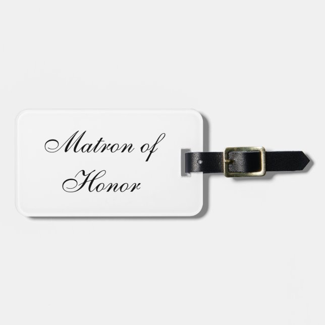 "Matron av heder" bagagemärkre Bagagebricka (Horisontell Framsida)
