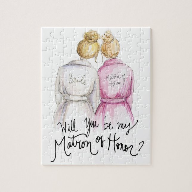 Matron av heder? Maid för bulle för Bl för brud Pussel (Vertikal)