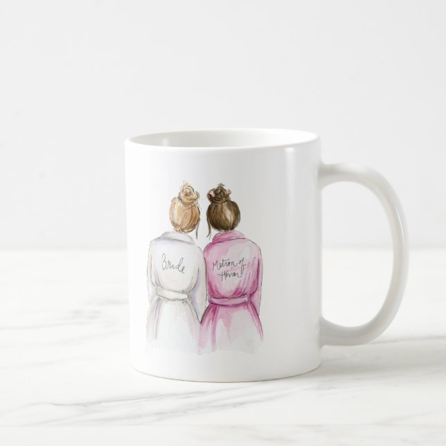 Matron av heder? Mörk blond Maid för bulle för Kaffemugg (Höger)