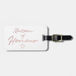 Matron av hedern - den rosa guld- fauxen bagagebricka