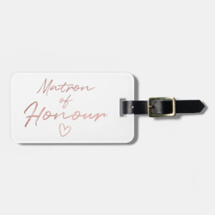 Matron av hedern - den rosa guld- fauxen bagagebricka