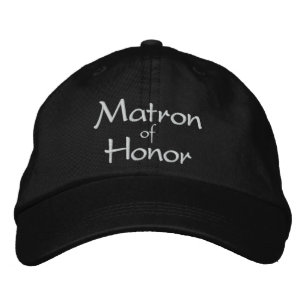 MATRON HONOR EMBROIDERED BRÖLLOP CAP BRODERAD KEPS