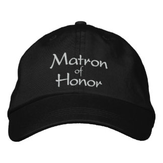 MATRON HONOR EMBROIDERED BRÖLLOP CAP BRODERAD KEPS